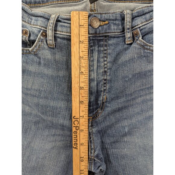 Banana Republuc Jeans Womens Size 8 Blue Classic Straight Faded Whiskers - Picture 8 of 11